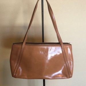Monsac Tan Leather Satchel